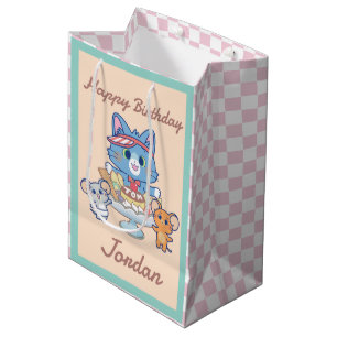 Anime Tom, Jerry, and Tuffy Dessert Parlor Medium Gift Bag