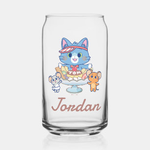Anime Tom, Jerry, and Tuffy Dessert Parlour Can Glass