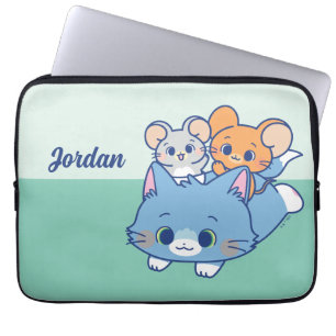 Anime Tom, Jerry, and Tuffy Laptop Sleeve