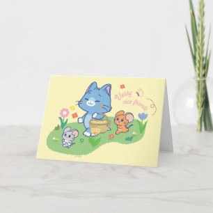 Anime Tom, Jerry, and Tuffy Picnic Card