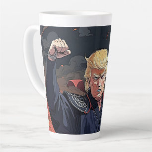 Anime Trump - Fist Raised Latte Mug