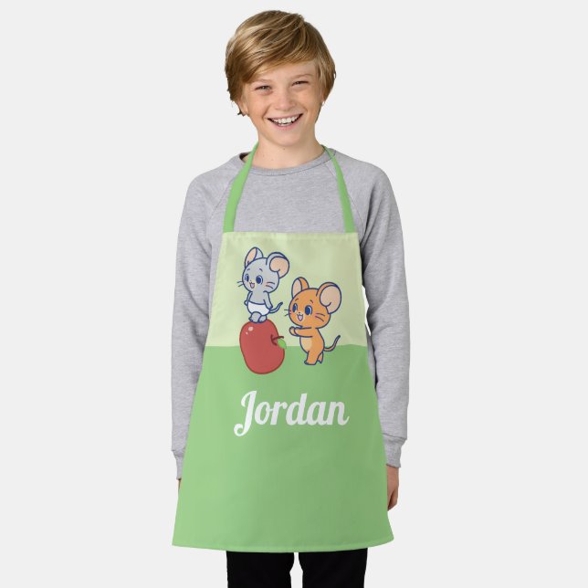 Anime Tuffy and Jerry Apple Rolling Apron (Worn)