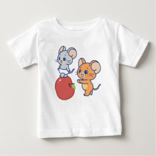 Anime Tuffy and Jerry Apple Rolling Baby T-Shirt