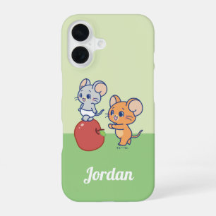 Anime Tuffy and Jerry Apple Rolling iPhone 16 Case