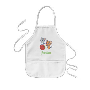 Anime Tuffy and Jerry Apple Rolling Kids Apron