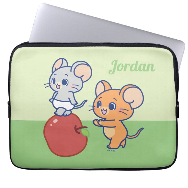 Anime Tuffy and Jerry Apple Rolling Laptop Sleeve (Front)