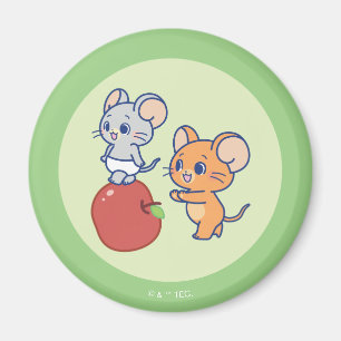Anime Tuffy and Jerry Apple Rolling Magnet