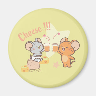 Anime Tuffy and Jerry Cheers to Cheese Magnet