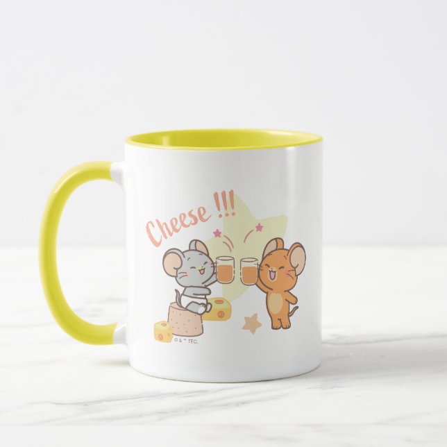 Anime Tuffy and Jerry Cheers to Cheese Mug (Left)