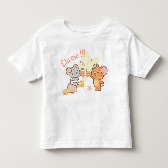 Anime Tuffy and Jerry Cheers to Cheese Toddler T-Shirt (Front)
