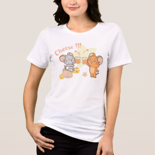 Anime Tuffy and Jerry Cheers to Cheese Tri-Blend Shirt
