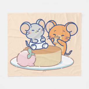 Anime Tuffy and Jerry Cheesecake Fleece Blanket