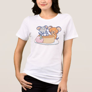 Anime Tuffy and Jerry Cheesecake Tri-Blend Shirt