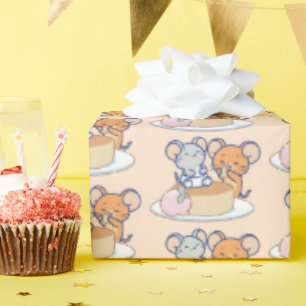 Anime Tuffy and Jerry Cheesecake Wrapping Paper