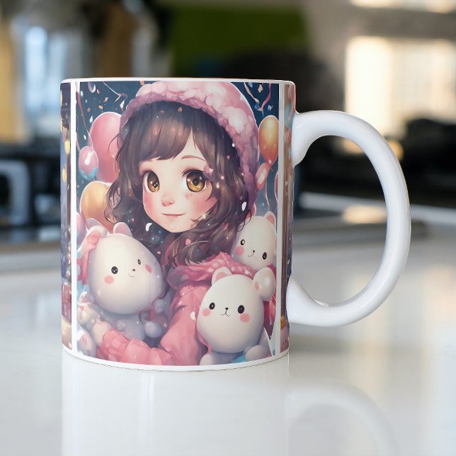 Anime Two-Tone Coffee Mug (anime coffee mug, anime mug cover, anime mugs for sale, anime funny mug, coffee mug anime logo)