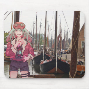 Anime, V Tuber, Harbor Mouse Pad