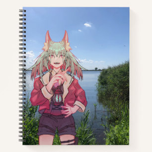 anime, V Tuber, lake Notebook