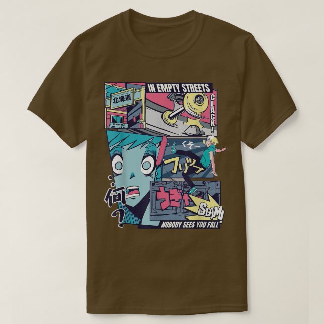 Anime Vaporwave Skater Cool Fun Retrowave 80s Cart T-Shirt (Design Front)