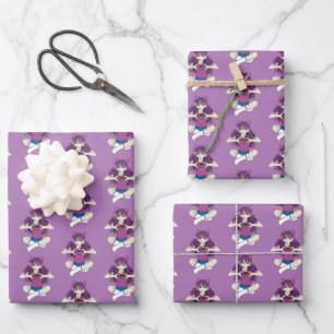Anime Video Gamer Girl Wrapping Paper Sheet
