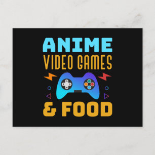 Anime, Video Games & Food Lovely Design Postcard