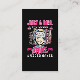 Anime Video Games Girl Otaku Teen Japanese Gaming Business Card