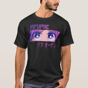 Anime violette Augen Anime violet eyes retro T-Shirt