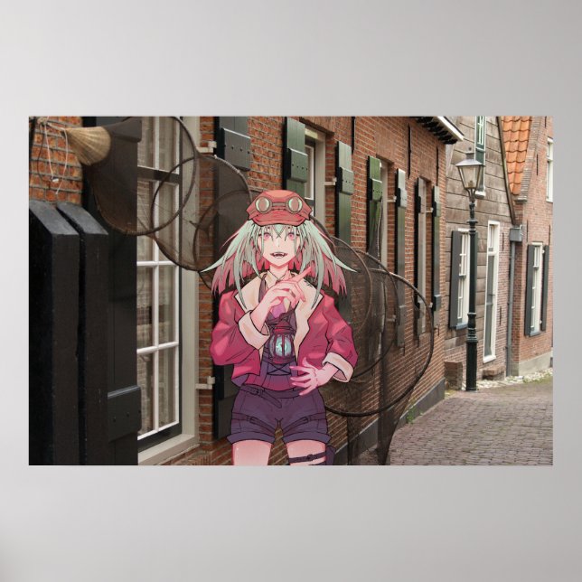 anime, VTuber, V Tuber Dutch town Poster (Front)