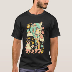 Anime Waifu Cute Anime Manga Cat Girl Sweet Retro  T-Shirt
