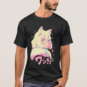 Anime Waifu Cute Anime Manga Cat Girl Sweet Retro  T-Shirt