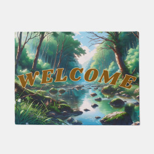 Anime Waldlandschafts Grafik Doormat