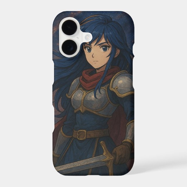  Anime Warrior Girl – Epic Fantasy Phone Case (Back)