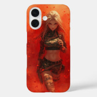 Anime Warrior Girl iPhone 16 Case Epic Otaku 