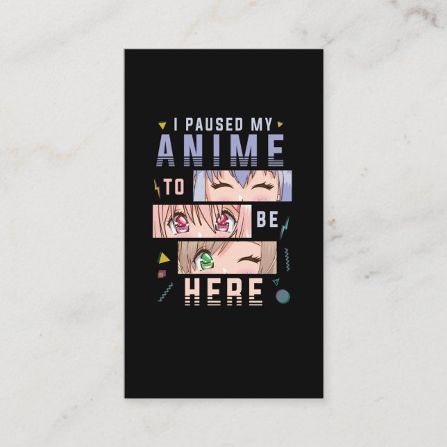 Anime watching Girl Japanese Anime Lover Business Card (Front)