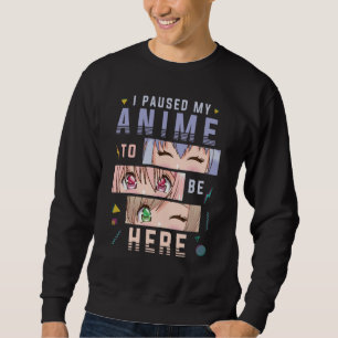 Anime watching Girl Japanese Anime Lover Sweatshirt