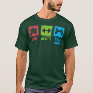 Anime, Weights, Video Games Otaku Workout T-Shirt