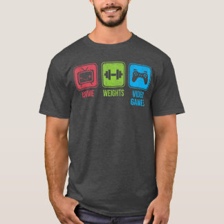 Anime Weights Video Games Otaku Workoutankop vinta T-Shirt