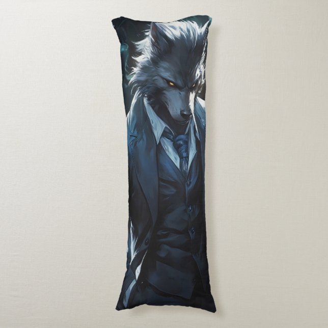 Anime Werewolf Gentleman Body Cushion (Front Vertical)