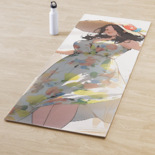 Anime Woman Plus Size Yoga Mat