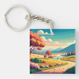 Anime world key ring
