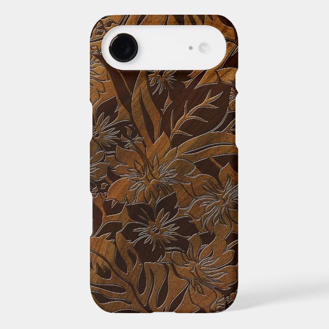 Anini Beach Faux Wood Hawaiian Case-Mate iPhone Case (Back)