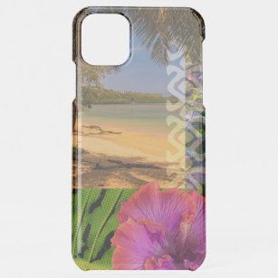 Anini Beach, Kauai Hawaiian Collage Clear iPhone 11 Pro Max Case