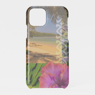 Anini Beach, Kauai Hawaiian Collage Clear iPhone 11 Pro Case