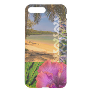 Anini Beach, Kauai Hawaiian Collage Clear iPhone 8 Plus/7 Plus Case