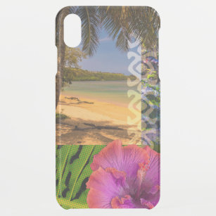 Anini Beach, Kauai Hawaiian Collage Clear iPhone XS Max Case