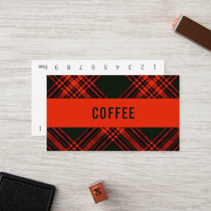 Anique Menzies Hunting Tartan Punchcard Loyalty Card
