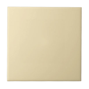 Anise Flower solid colour plain pale yellow Ceramic Tile