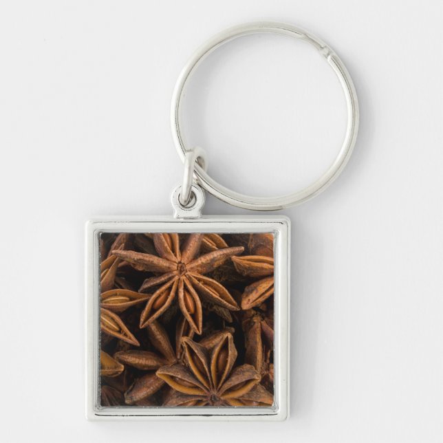 Anise Stars Pattern Key Ring (Front)