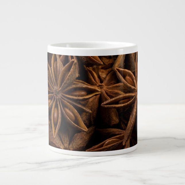Anise Stars Pattern Large Coffee Mug (Front)