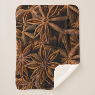 Anise Stars Pattern Sherpa Blanket