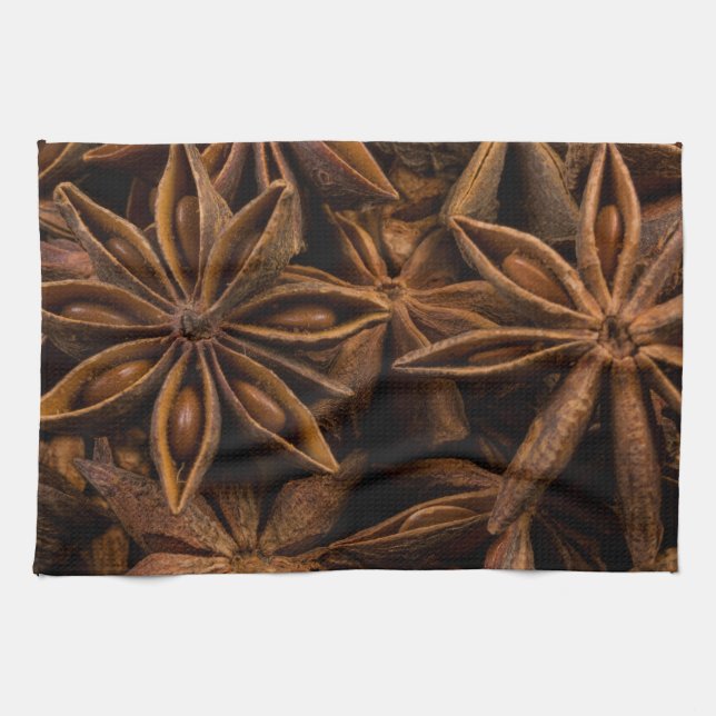 Anise Stars Pattern Tea Towel (Horizontal)